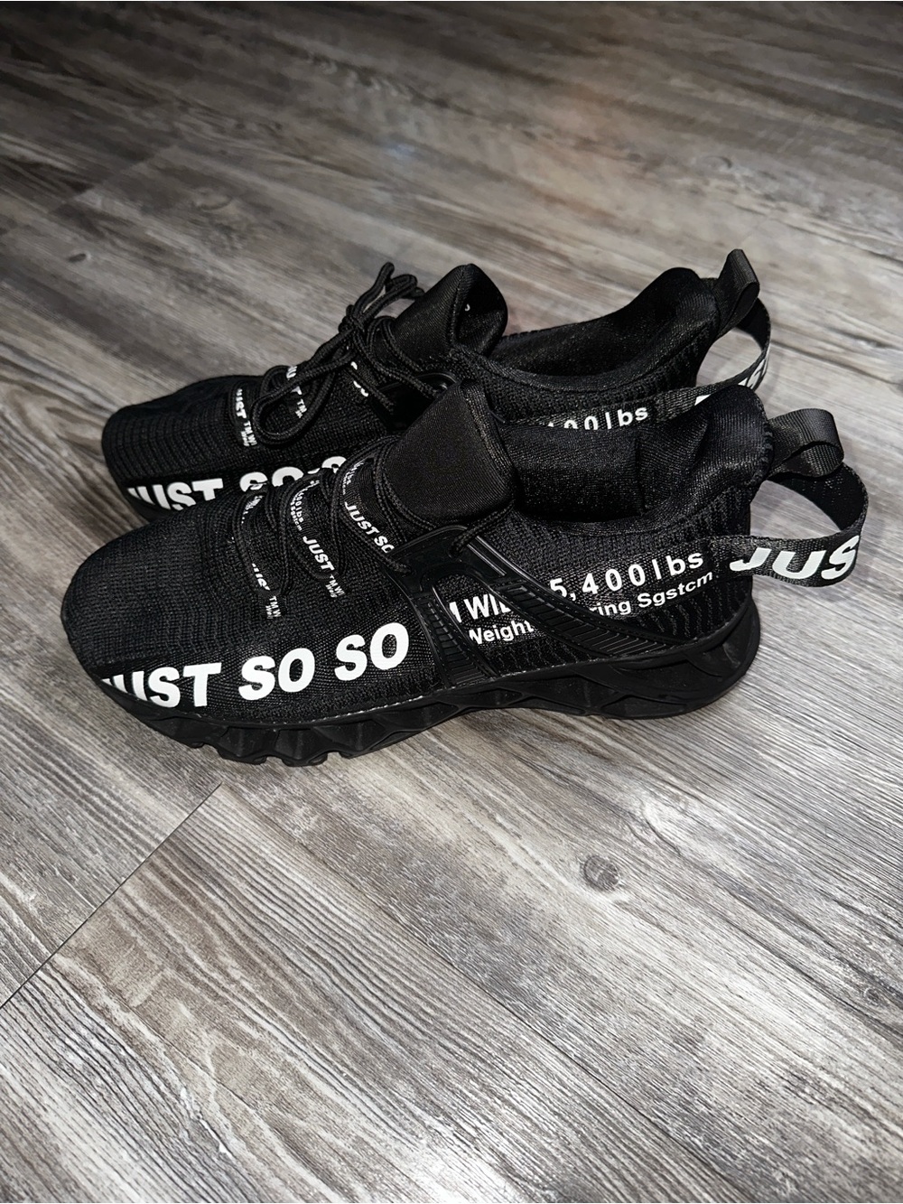 Women's Just So So Black Athletic Sneakers Size 8.5